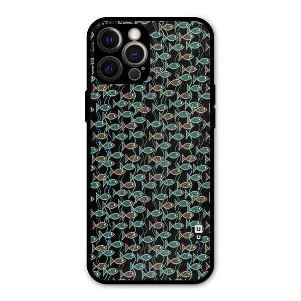 Animated Fishes Art Pattern Metal Back Case for iPhone 12 Pro Max