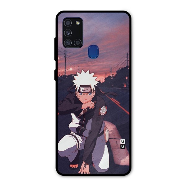 Anime Naruto Aesthetic Metal Back Case for Galaxy A21s