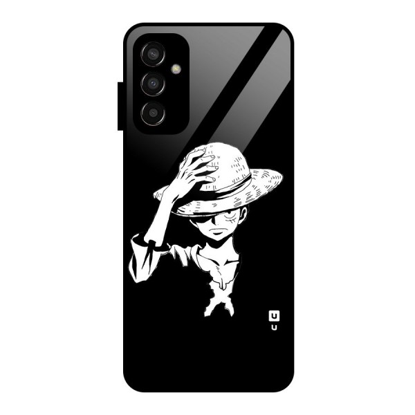 Anime One Piece Luffy Silhouette Glass Back Case for Galaxy F13