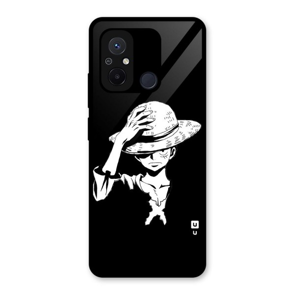 Anime One Piece Luffy Silhouette Glass Back Case for Redmi 12C