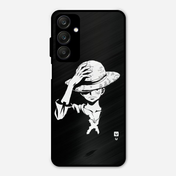Anime One Piece Luffy Silhouette Metal Back Case for Galaxy A25 5G