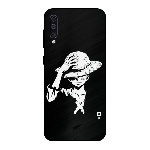 Anime One Piece Luffy Silhouette Metal Back Case for Galaxy A30s