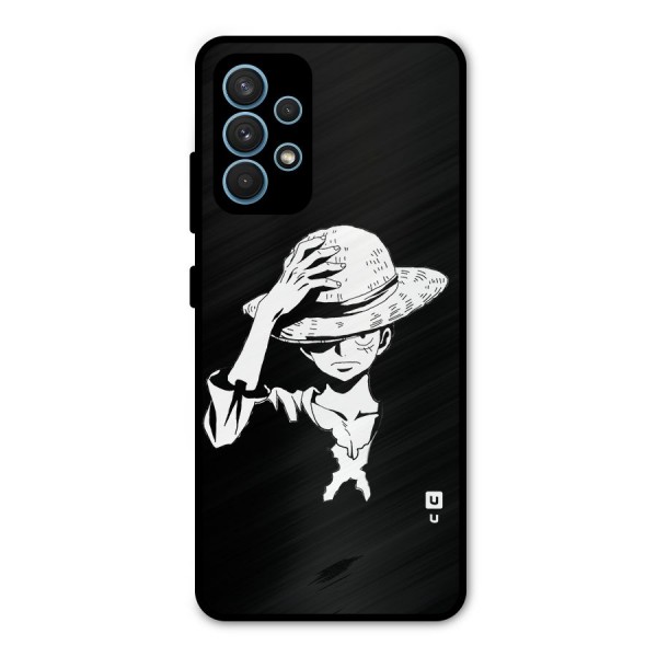 Anime One Piece Luffy Silhouette Metal Back Case for Galaxy A32