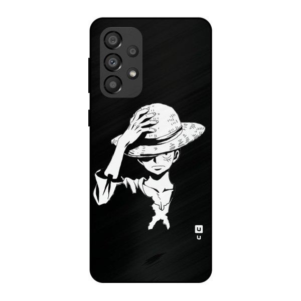 Anime One Piece Luffy Silhouette Metal Back Case for Galaxy A33 5G