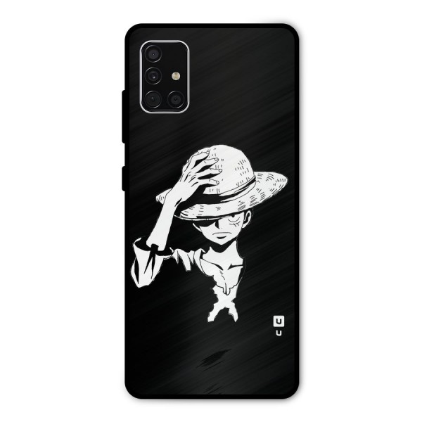 Anime One Piece Luffy Silhouette Metal Back Case for Galaxy A51