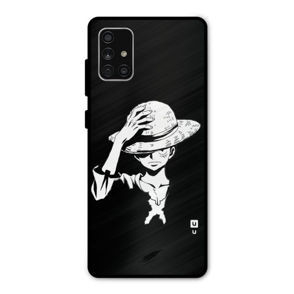 Anime One Piece Luffy Silhouette Metal Back Case for Galaxy A71