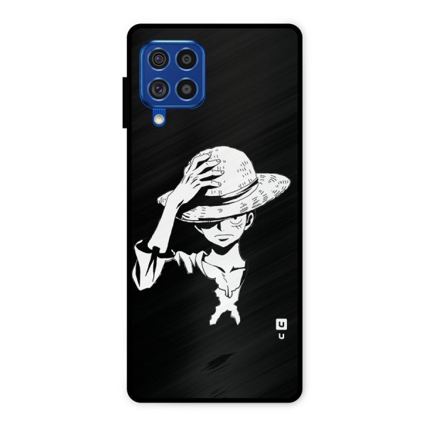 Anime One Piece Luffy Silhouette Metal Back Case for Galaxy F62