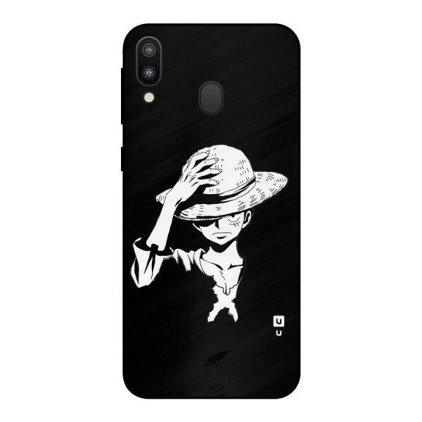 Anime One Piece Luffy Silhouette Metal Back Case for Galaxy M20