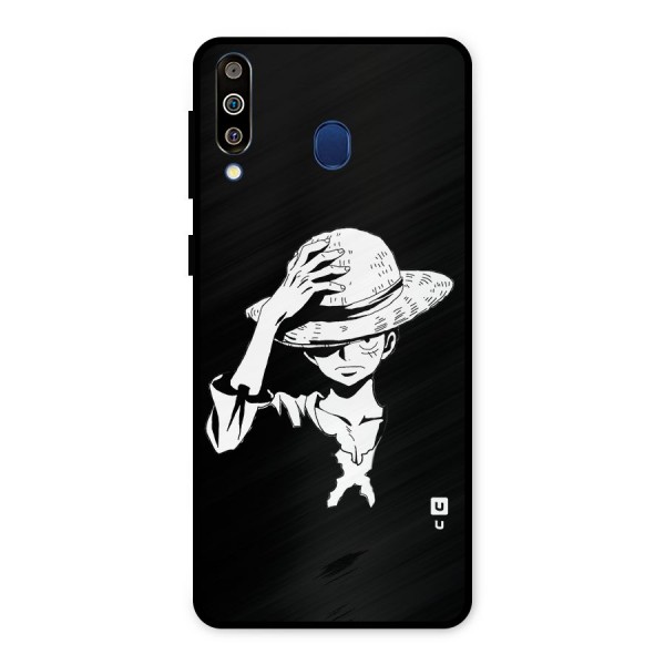 Anime One Piece Luffy Silhouette Metal Back Case for Galaxy M30
