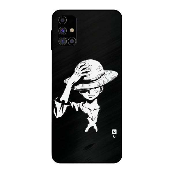 Anime One Piece Luffy Silhouette Metal Back Case for Galaxy M31s