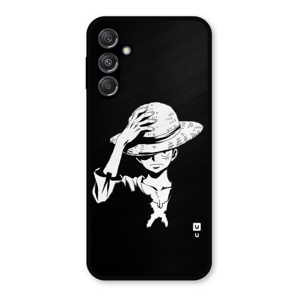 Anime One Piece Luffy Silhouette Metal Back Case for Galaxy M34 5G
