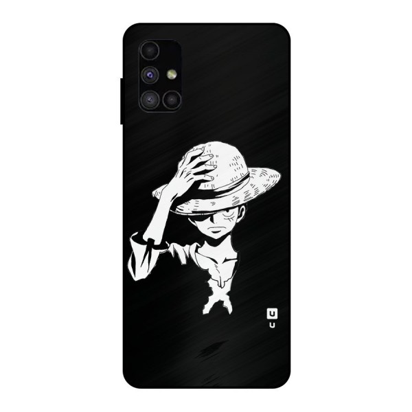 Anime One Piece Luffy Silhouette Metal Back Case for Galaxy M51