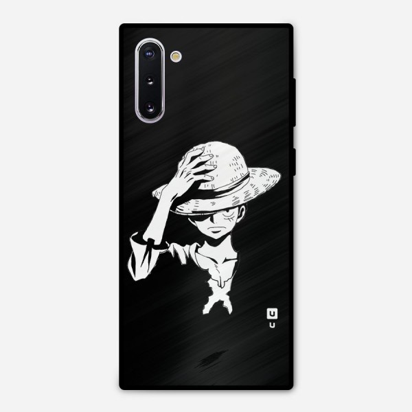 Anime One Piece Luffy Silhouette Metal Back Case for Galaxy Note 10