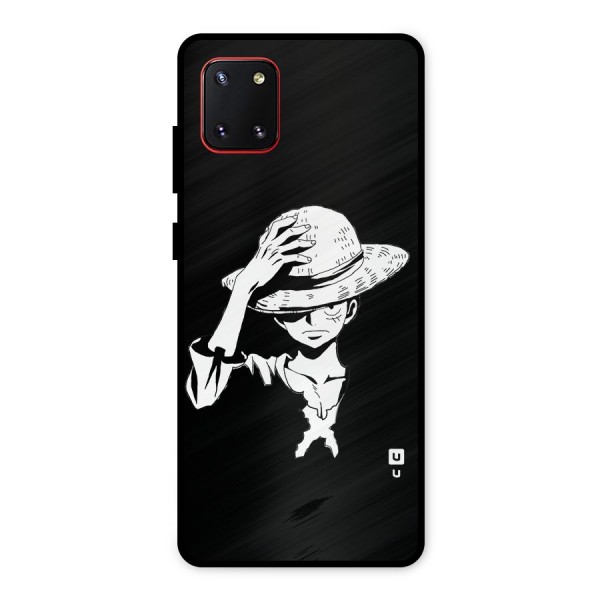 Anime One Piece Luffy Silhouette Metal Back Case for Galaxy Note 10 Lite