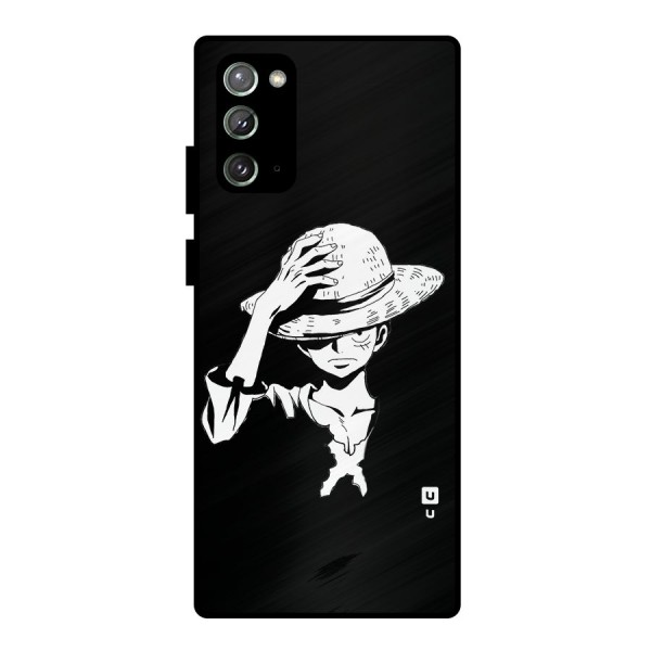 Anime One Piece Luffy Silhouette Metal Back Case for Galaxy Note 20