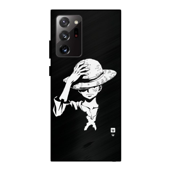 Anime One Piece Luffy Silhouette Metal Back Case for Galaxy Note 20 Ultra
