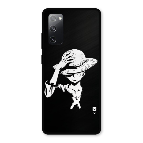 Anime One Piece Luffy Silhouette Metal Back Case for Galaxy S20 FE 5G