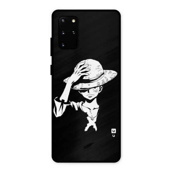 Anime One Piece Luffy Silhouette Metal Back Case for Galaxy S20 Plus