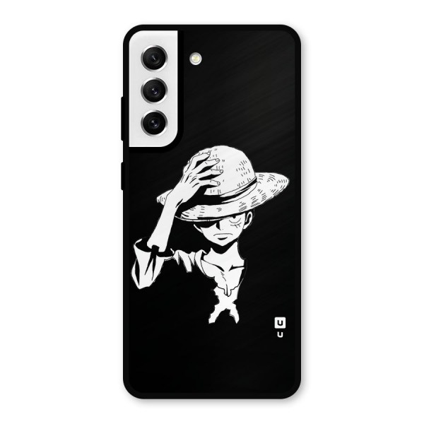 Anime One Piece Luffy Silhouette Metal Back Case for Galaxy S21 FE 5G