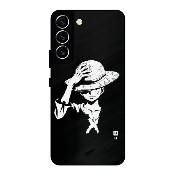 Anime One Piece Luffy Silhouette Metal Back Case for Galaxy S22 5G
