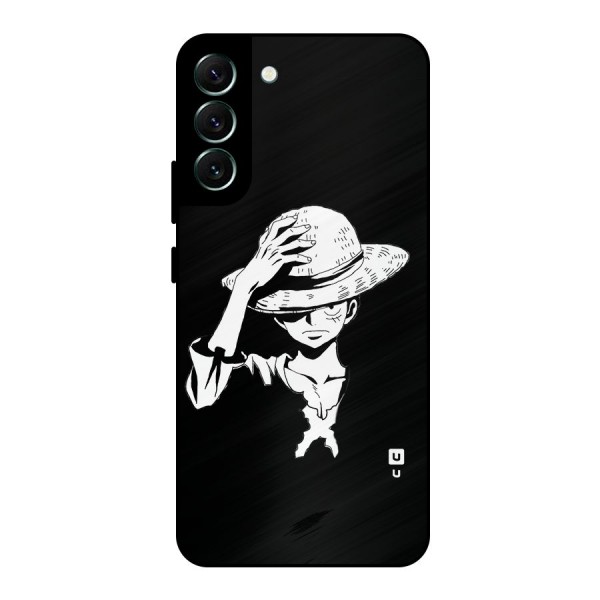 Anime One Piece Luffy Silhouette Metal Back Case for Galaxy S22 Plus 5G