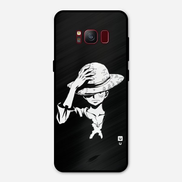 Anime One Piece Luffy Silhouette Metal Back Case for Galaxy S8