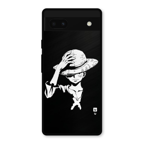 Anime One Piece Luffy Silhouette Metal Back Case for Google Pixel 6a