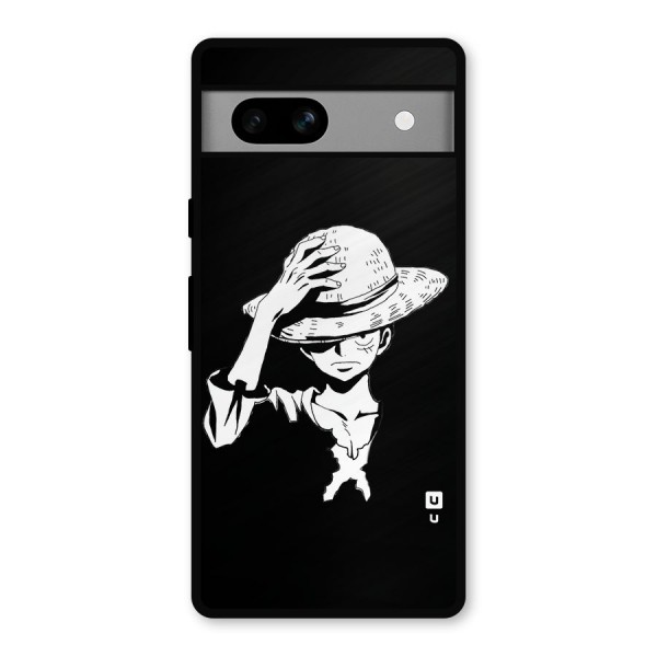 Anime One Piece Luffy Silhouette Metal Back Case for Google Pixel 7a