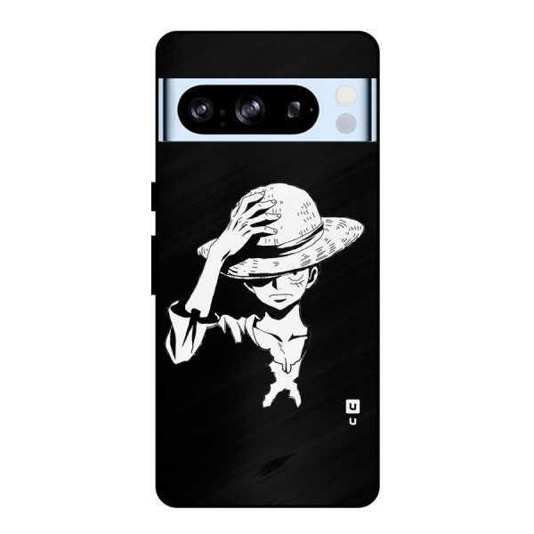 Anime One Piece Luffy Silhouette Metal Back Case for Google Pixel 8 Pro