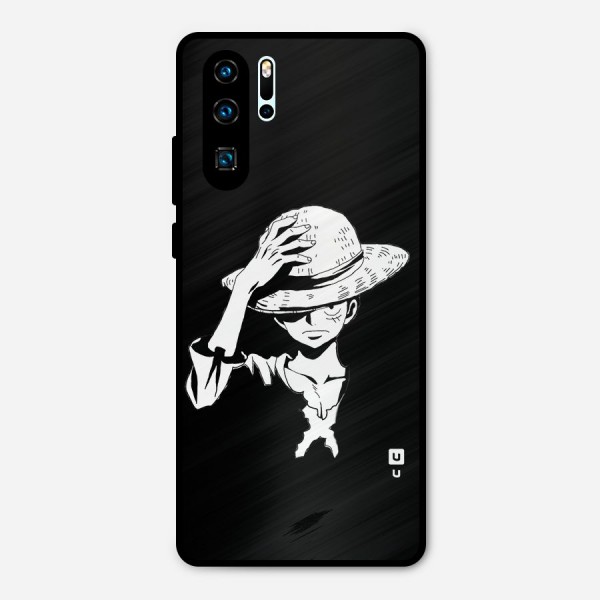 Anime One Piece Luffy Silhouette Metal Back Case for Huawei P30 Pro
