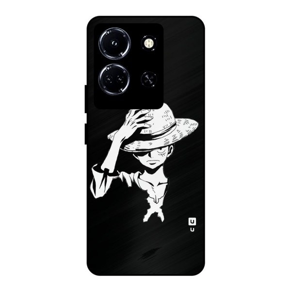 Anime One Piece Luffy Silhouette Metal Back Case for Infinix Note 30 5G