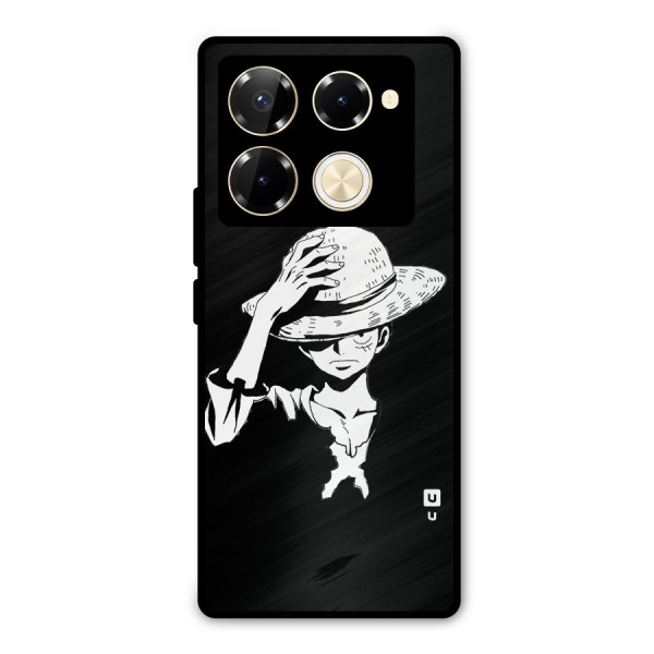Anime One Piece Luffy Silhouette Metal Back Case for Infinix Note 40 Pro Plus