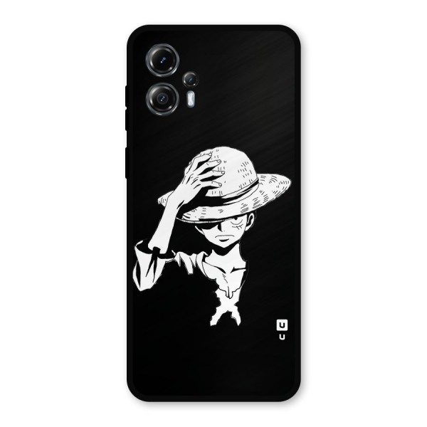 Anime One Piece Luffy Silhouette Metal Back Case for Moto G13