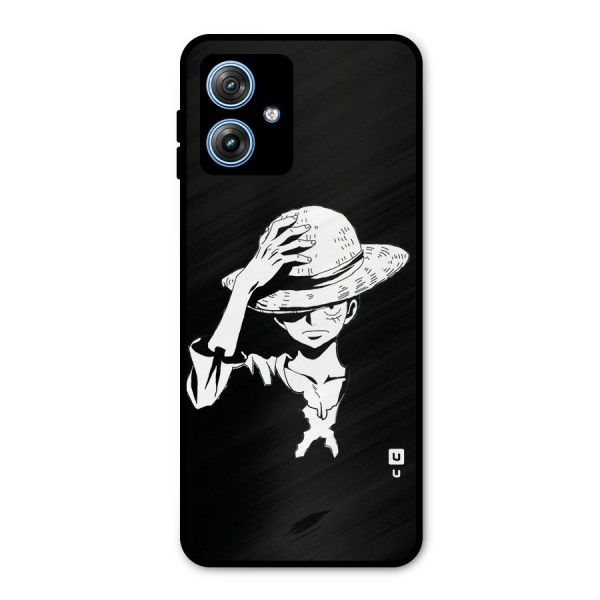 Anime One Piece Luffy Silhouette Metal Back Case for Moto G54