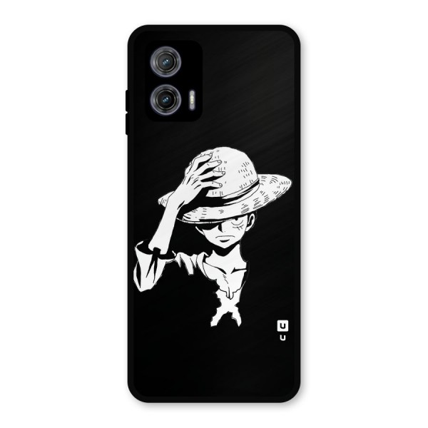 Anime One Piece Luffy Silhouette Metal Back Case for Moto G73