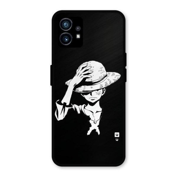Anime One Piece Luffy Silhouette Metal Back Case for Nothing Phone 1