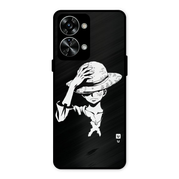 Anime One Piece Luffy Silhouette Metal Back Case for OnePlus Nord 2T