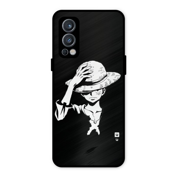 Anime One Piece Luffy Silhouette Metal Back Case for OnePlus Nord 2 5G