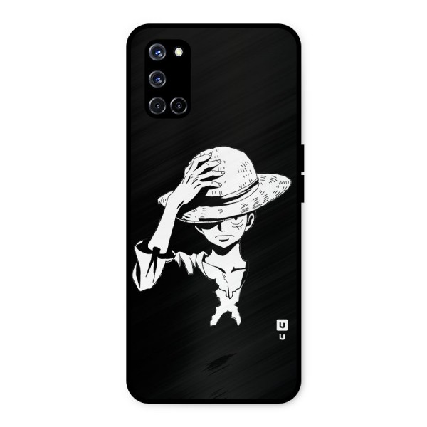 Anime One Piece Luffy Silhouette Metal Back Case for Oppo A52