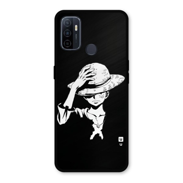 Anime One Piece Luffy Silhouette Metal Back Case for Oppo A53