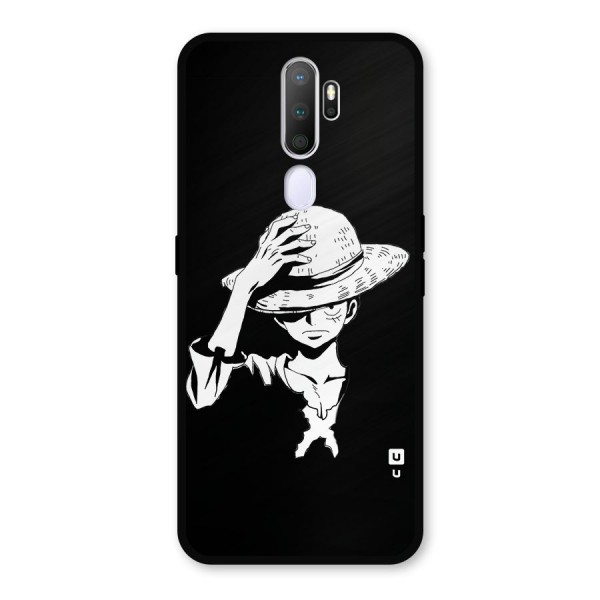 Anime One Piece Luffy Silhouette Metal Back Case for Oppo A5 (2020)