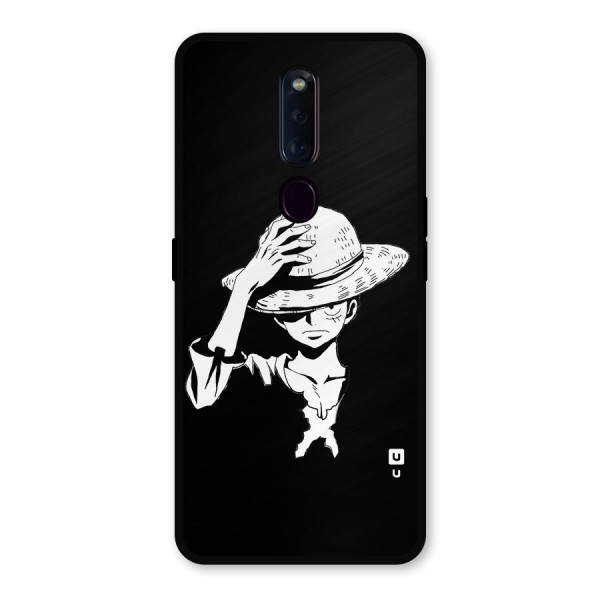 Anime One Piece Luffy Silhouette Metal Back Case for Oppo F11 Pro