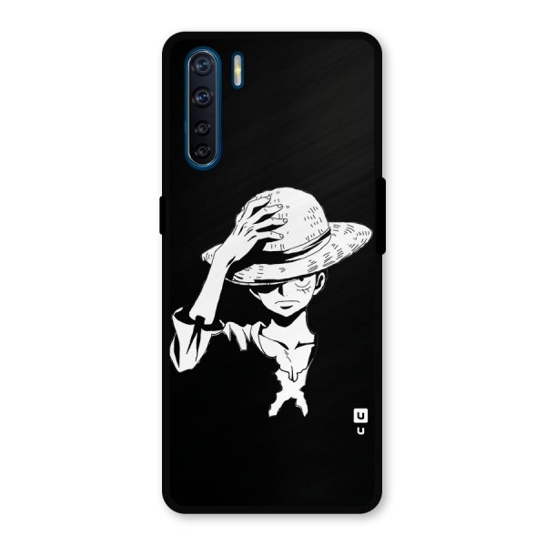 Anime One Piece Luffy Silhouette Metal Back Case for Oppo F15