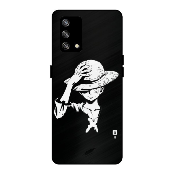 Anime One Piece Luffy Silhouette Metal Back Case for Oppo F19