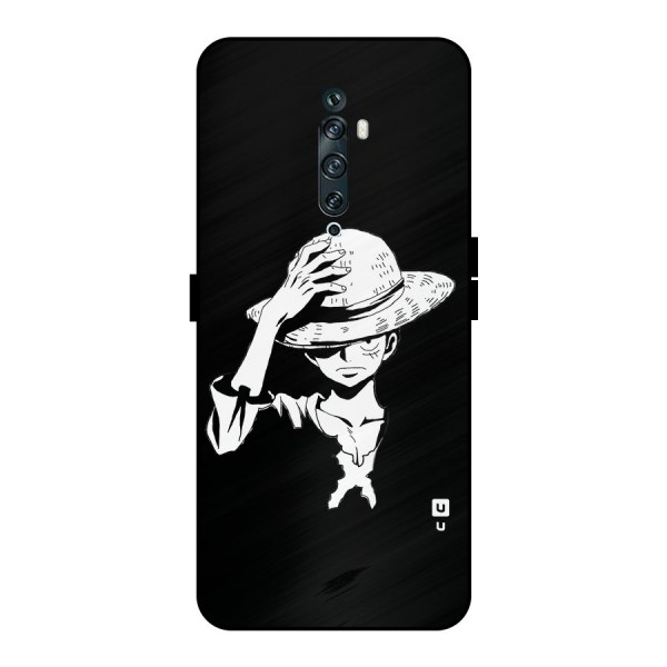 Anime One Piece Luffy Silhouette Metal Back Case for Oppo Reno2 F