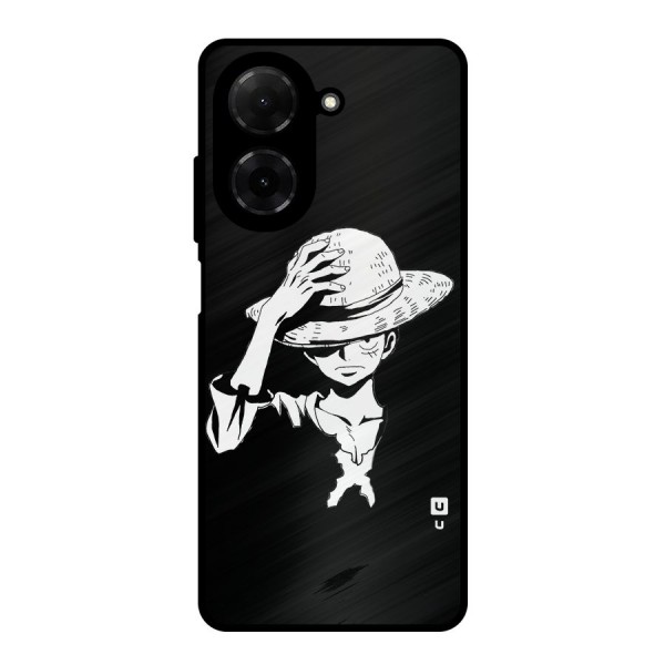 Anime One Piece Luffy Silhouette Metal Back Case for Poco C71