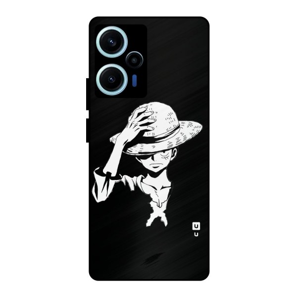 Anime One Piece Luffy Silhouette Metal Back Case for Poco F5