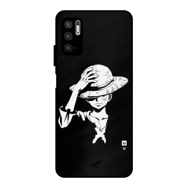 Anime One Piece Luffy Silhouette Metal Back Case for Poco M3 Pro 5G