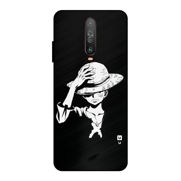 Anime One Piece Luffy Silhouette Metal Back Case for Poco X2