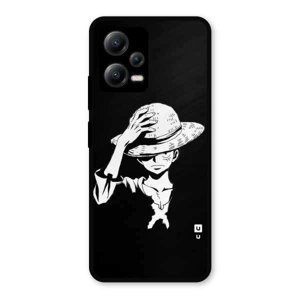 Anime One Piece Luffy Silhouette Metal Back Case for Poco X5